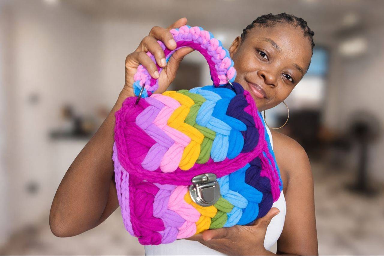 Crochet projects made by Lade's students