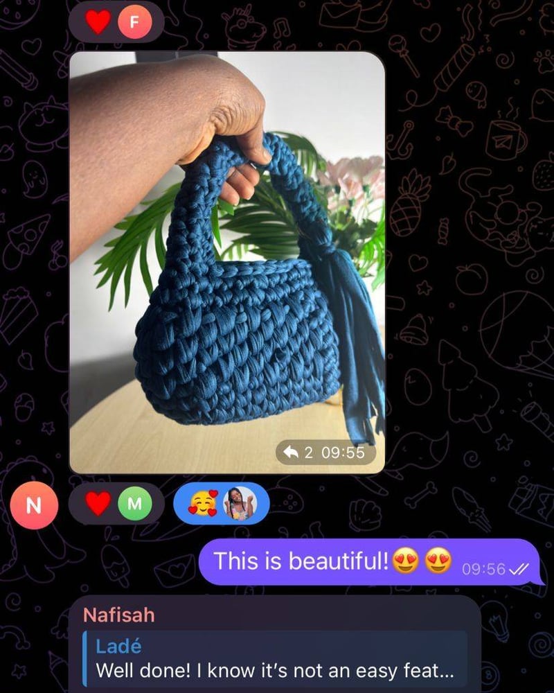 Crochet project made by a Hooked by Lade student 1
