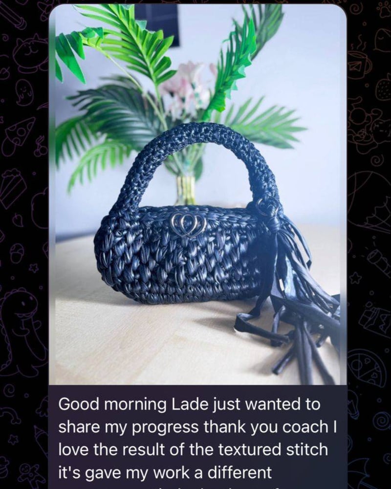 Crochet project made by a Hooked by Lade student 2